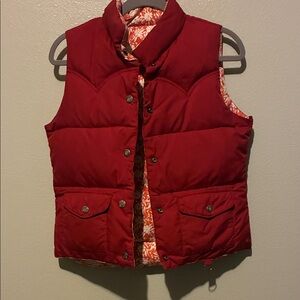 American Eagle Outfitters Reversible Red Puffer Vest